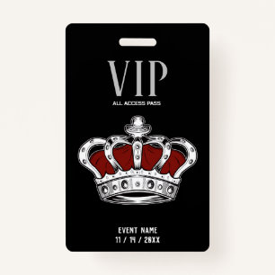 Crown VIP Badge ID Badge