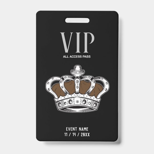 Crown VIP Badge ID Badge (Front)