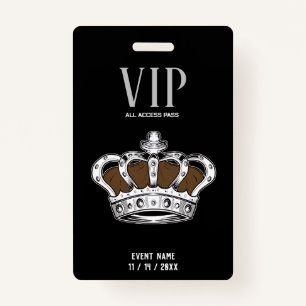 Crown VIP Badge ID Badge