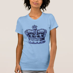 CROWN WITH FLEUR DE LIS AND CROSSES PRINT T-Shirt