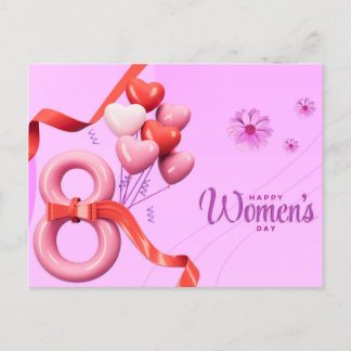 Crown women on Women's Day Postcard