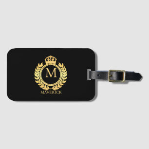 crown wreath Monogrammed Luggage Tag