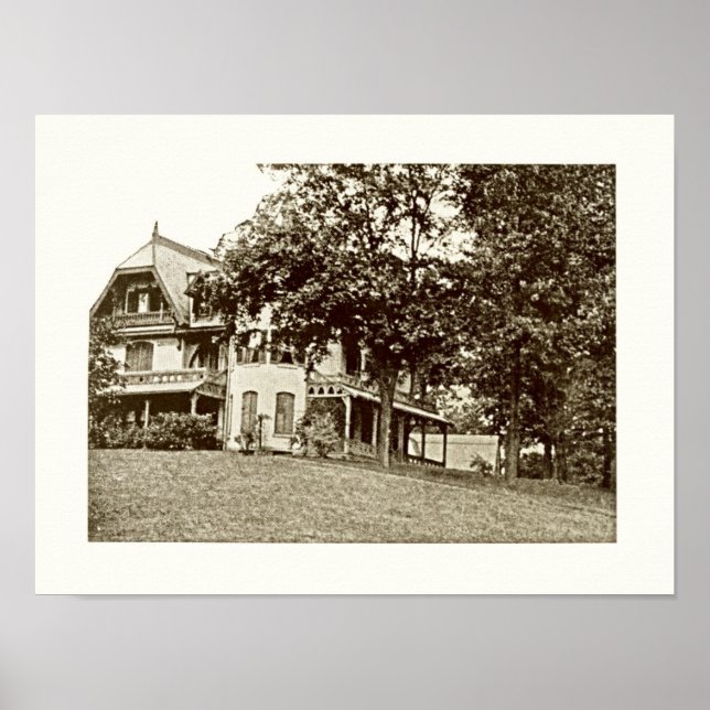 "Crowndale" at 37 Highland Ave, Short Hills NJ Poster (Front)