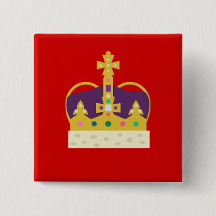 Crowned! 15 Cm Square Badge