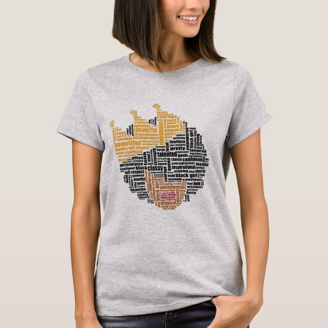 Crowned Afro Lady (WORDS ONLY) Shirt (Front)