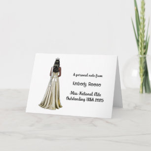 Crowned Beauty Queen Custom Stationery Note Cards