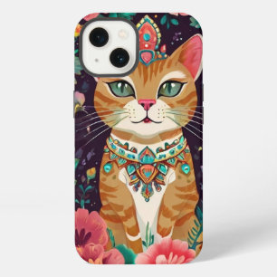 Crowned Bejewelled Cat iPhone 13 Case