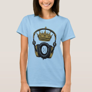 Crowned by Sound: DJ Headphones Ruling the Dance T-Shirt