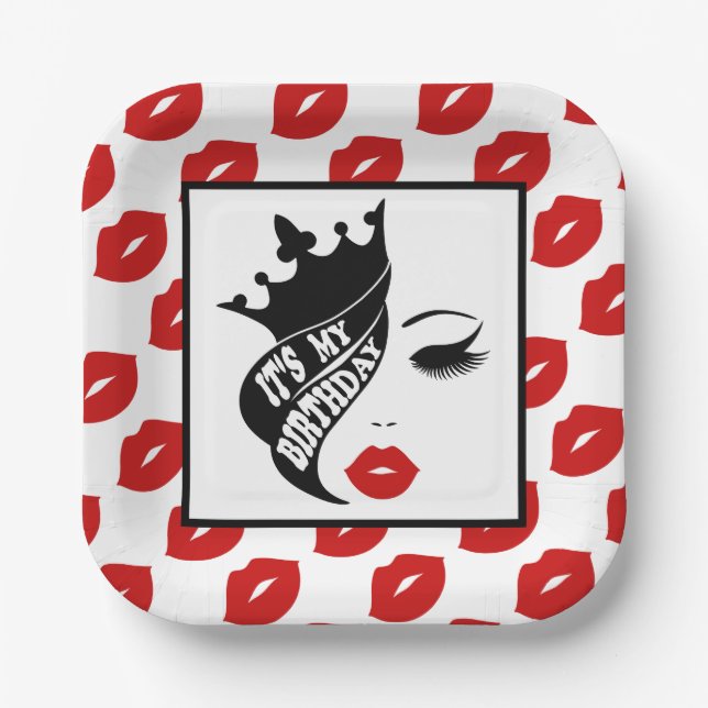 Crowned Celebration Collection Paper Plate (Front)