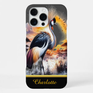 Crowned Crane Stands Majestically iPhone 16 Pro Max Case