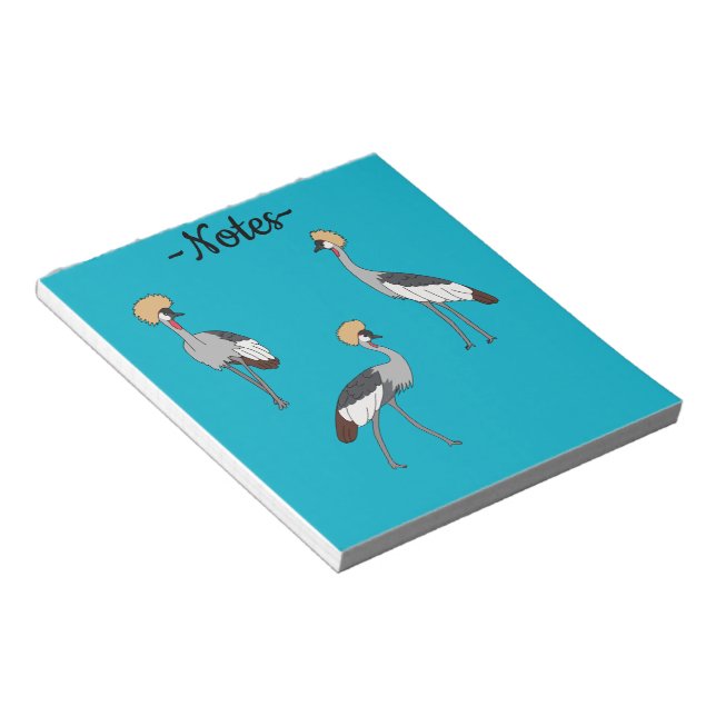 Crowned Cranes Notepad (Angled)