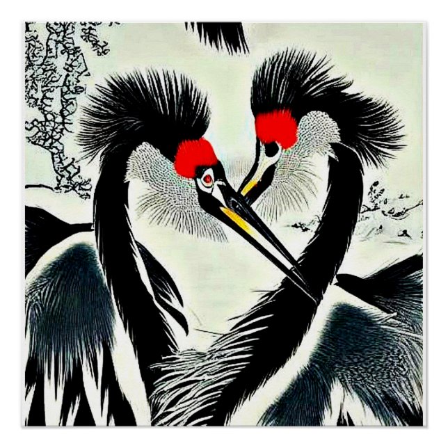 Crowned Cranes Poster (Front)