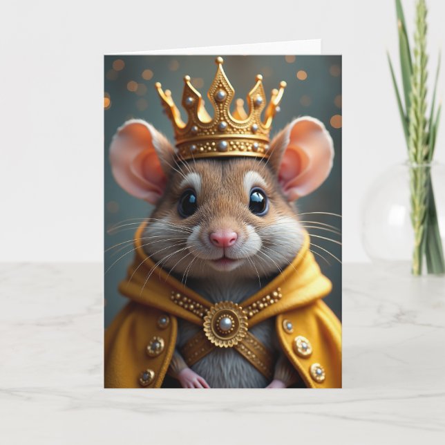 Crowned Creature Birthday Card (Front)