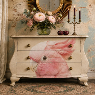 Crowned Flamingo Vintage Decoupage Tissue Paper