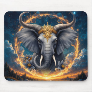 Crowned Guardian of the Celestial Gate the elefant Mouse Mat