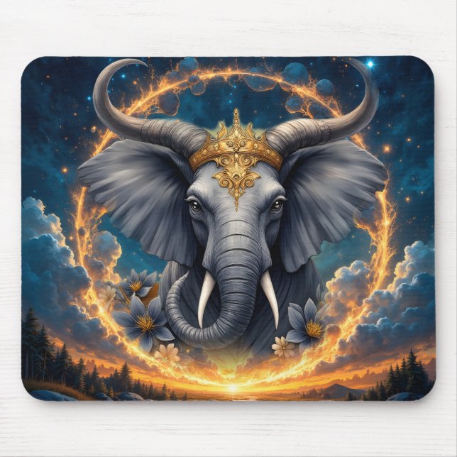 Crowned Guardian of the Celestial Gate the elefant Mouse Mat (Front)