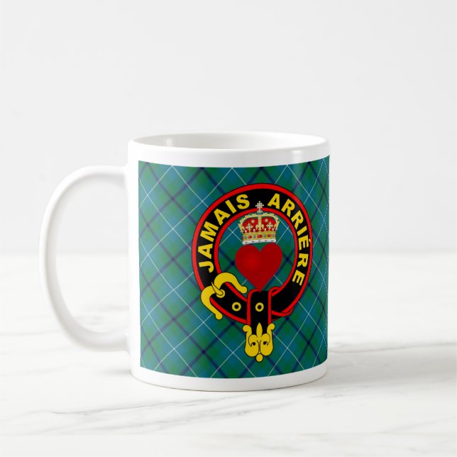 Crowned Heart Douglas Crest tartan mug (Left)