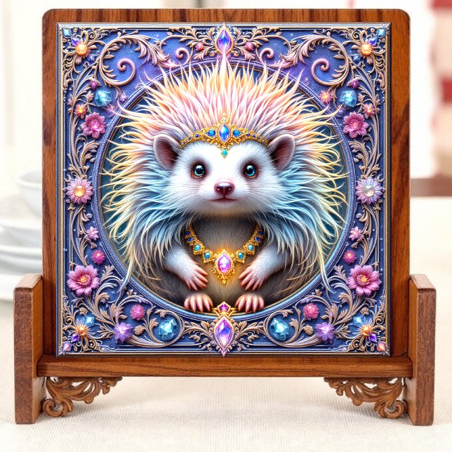 Crowned Hedgehog Ceramic Collectable Tile (Creator Uploaded)