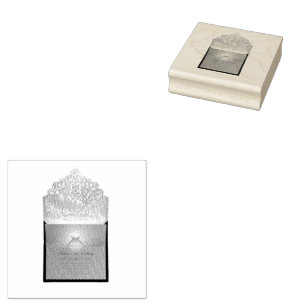 Crowned in Elegance: A Royal Wedding Invitation Rubber Stamp