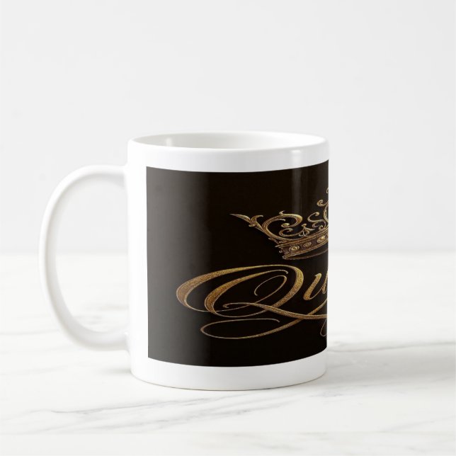 “Crowned in Gold: The Queen Within” Coffee Mug (Left)