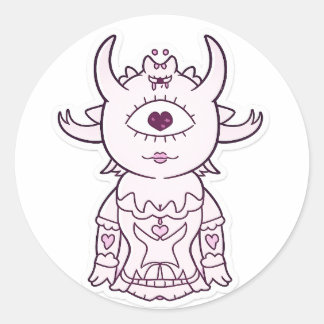 Crowned Kageko Guardian Fantasy Creature Sticker