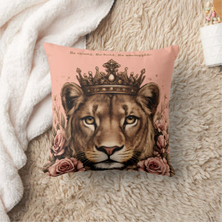 Crowned Lioness Empowerment  Cushion