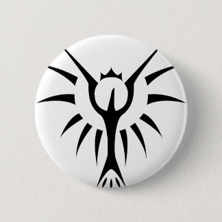 Crowned Phoenix 6 Cm Round Badge