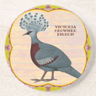 Crowned Pigeon Floral Coaster