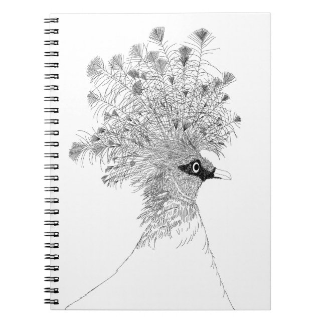 Crowned Pigeon Spiral Notebook (Front)