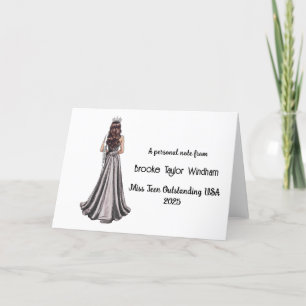 Crowned Queen Pageant Stationery Note Cards