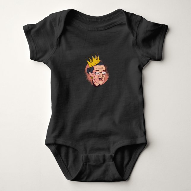 Crowned Ruth Bader Baby Bodysuit (Front)