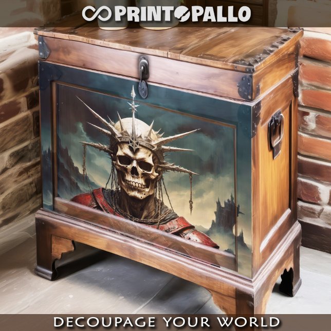 Crowned skull in armour -  tissue paper (Creator Uploaded)