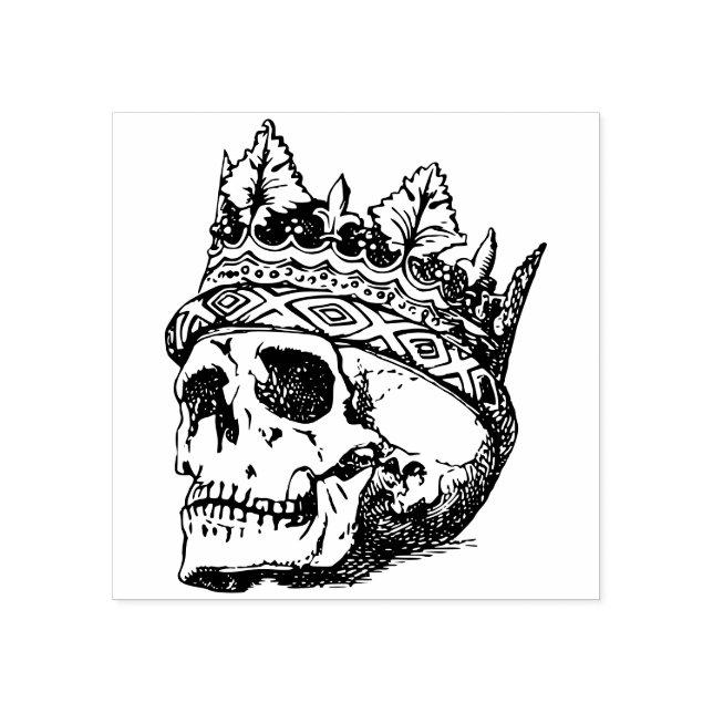 Crowned skull king rubber stamp (Imprint)