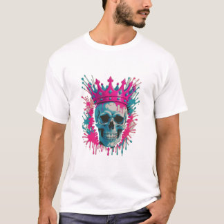 Crowned Skull Splash  T-Shirt