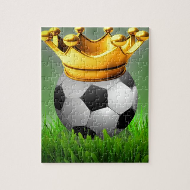 Crowned Soccer Jigsaw Puzzle (Vertical)