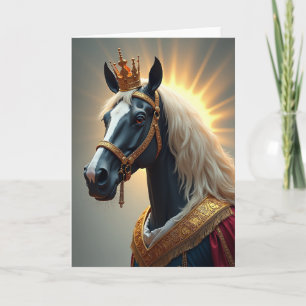 Crowned Steed Birthday Card