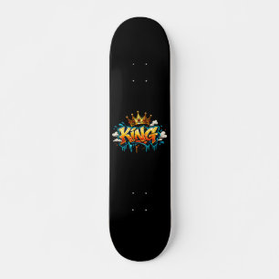 Crowned Street King Graffiti Skateboard