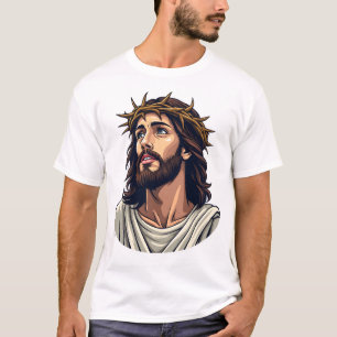 Crowned Thorns Jesus Vintage Etching Shirt 2