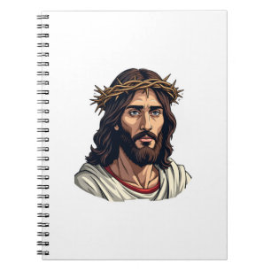 Crowned Thorns Jesus Vintage Etching Shirt Notebook