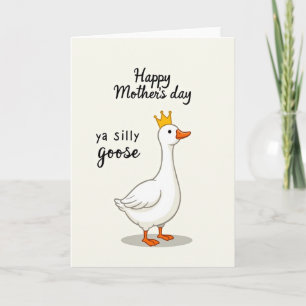 Crowned Waterbird Mothers Day Card