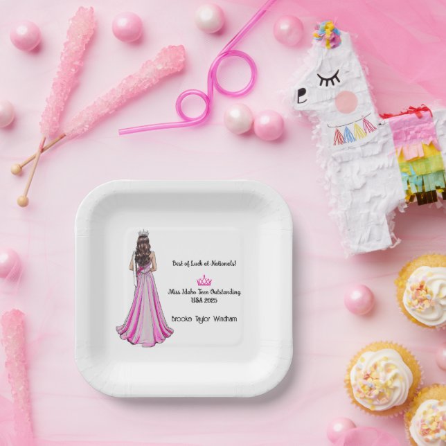 Crowning Queens Pageant Send-off Party Plates (Party)