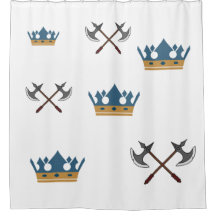 Crowns & Axes Shower Curtain