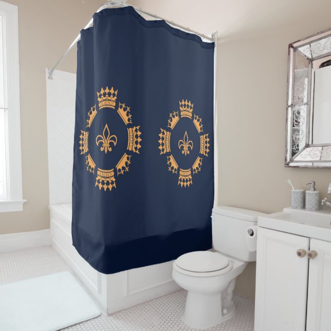 CROWNS KING QUEEN SHOWER CURTAIN (In Situ)