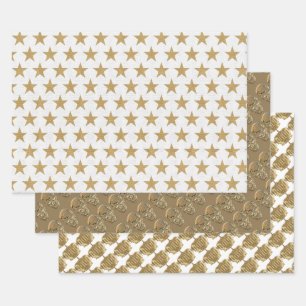 Crowns, Skulls and Stars Wrapping Paper Sheet