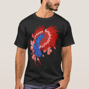 crowntail betta with sakura petals T-Shirt