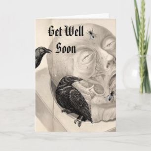 Crows and corpse get well soon card