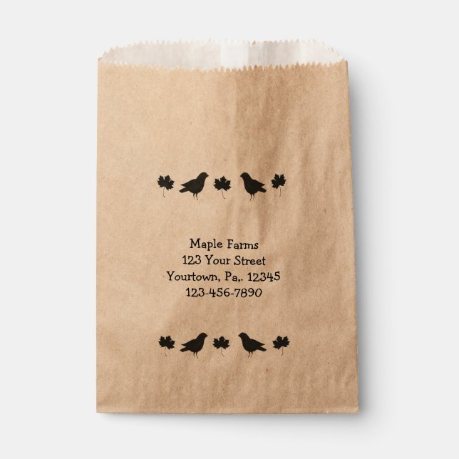 Crows And Maple Leaves Product Bag (Front)