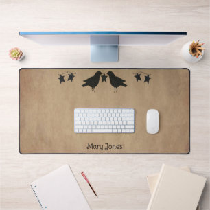 Crows And Stars  Desk Mat