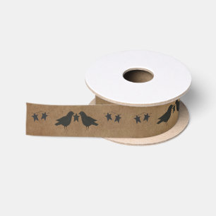 Crows And Stars Ribbon Satin Ribbon
