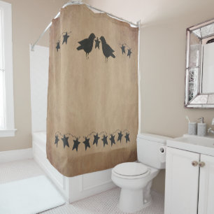 Crows And Stars Shower Curtain